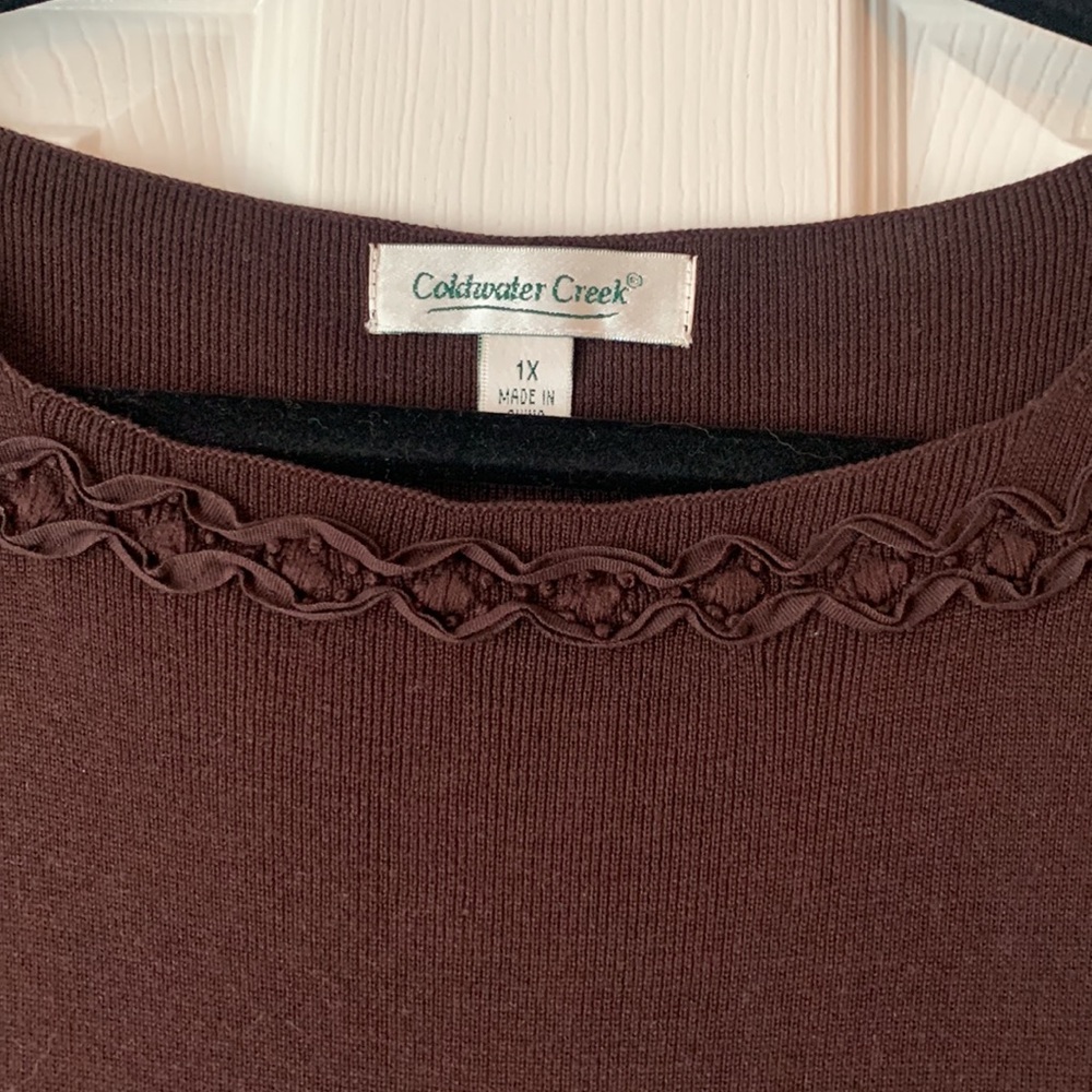 Coldwater Creek brown ribbed tank - Picture 2 of 5